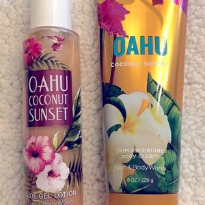 Bath & Body Works Oahu coconut sunset bundle